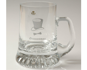 12. Visla Crown Groomsman Beer Mug, 400ml